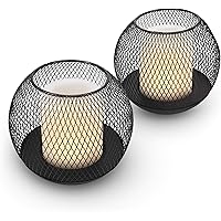 Navaris 2x LED Solar Gartenkerze - Kerzenschein Flackereffekt - Outdoor LED Kerzen Laterne - Garten LED Kerze Set…