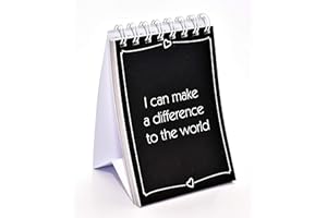 YIN TO THE YANG YOGA LTD 52 Positive Affirmation Desktop Cards To Help You Live a More Mindful Life & Manifest Positive Thoughts (Black and White)