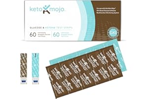 Zestaw pasków testowych KETO-MOJO do użytku WYŁĄCZNIE z nowym miernikiem GKI | 60 glukozy we krwi + 60 ketonów we krwi (120 szt)