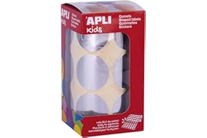 APLI Kids 18482 - Rollo gomets redondos Ø33 mm metalizados plata