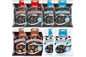 NASCHWERK Nordthy Zuckerfreie Lakritz Mix 560g – Original dänische Lakritz-Spezialitäten ohne Zucker – Kalorienarme Süßigkeiten mit Lakritze, Salzlakritz & Salmiak