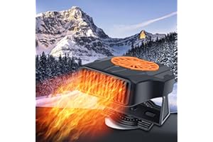 LUKYUS 12V Car Heater, Portable Car Heater Defroster Fan, Car Electric Heater With 2 in 1 Fast Heating and Cooling Function,Fan Heater for Car Windshield Defroster,Car Heater Cigarette Lighter Plug-in