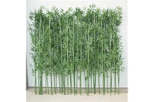 WAHHWF Bambú Árboles Artificiales 10/20/30/40/50/100 piezas bambú artificial Decor de árbol de planta de simulación, Adornos de paisajismo de plantas verdes falsas para porche, patio, terraza de jardín ( Col