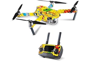 Skins4u Schutzfolie Design Aufkleber Skin kompatibel mit DJI Mavic Pro 2 / Zoom Comics Yellow