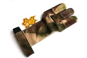 starlingukpkltd Quality Genuine Leather Traditional Archery Gloves Full Tip Shooting Gloves.
