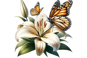 LAOGRAPHICS x4 Brown Butterfly Flower Vinyl Stickers Cover Marks Non Transparent Waterproof Floral Art Decals 1@20cm Tall Ideal for Toilets or car Bumper. 3@ 7cm Tall Ideal Phone, Cups & Tile Decal (zf4-brown1)