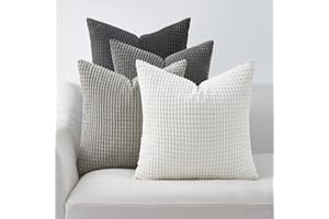 Topfinel Federe per Cuscini Arredo Divano Copricuscini 45x45cm Soggiorno Federe Arredamento Casa Moderno Elegante Morbido Resistente in Velluto con La Cerniera Invisibile Grigio