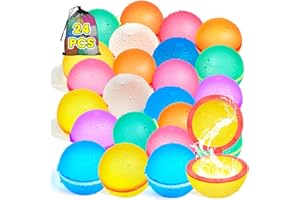 YLZZRS Wiederverwendbare Wasserbomben Selbstschließend,Silikon Magnet Wasserbomben für Kinder Erwachsene, Nachhaltige Selbstdichtende Wasserball, Outdoor Sommerspaß Wasserspielzeug für Party (24 Stück)