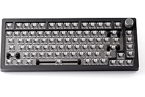 DrunkDeer Klawiatura mechaniczna A75, TKL do gier, Hyper Fast Magnetyczna Włączka, Przewodowa RGB, USB, kompaktowa, 82 klawisze z pokrętłem, czarna