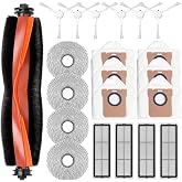 Xiaomi Robot Vacuum X20+/X10+ i&ccedil;in 21 adet aksesuar seti, yedek par&ccedil;a, 1 ana fır&ccedil;a, 6 toz torbası, 4 silme bezi, 6 yan fır&ccedil;a,