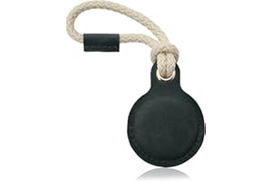 MISTER BONCUK HANDMADE JEWELRY iTAGGi Echtleder Schutzhülle für AirTag | Robuster Schutzhüllen-Anhänger für Apple AirTag | Anti-Kratz rundum AirTag Hülle | AirTag Schlüsselanhänger mit Segelseil (Deep Moss)