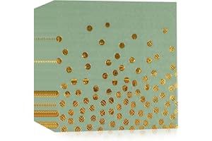 HFBOBP 40 Stück Salbeigrün Geburtstag Servietten,33x33cm Papier Party Servietten für Mann Frau Mädchen Geburtstag Party Deko