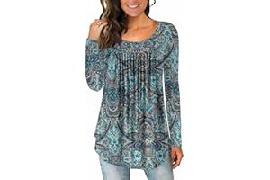 CHICZONE Ladies Tops Short Sleeve Blouse Crew Neck Tunic for Women Floral Henley Shirts for Leggings Loose Fit