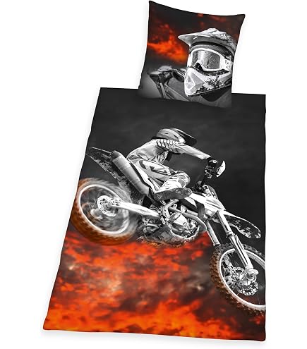 FANSU Set Di Biancheria Da Letto Di Motocicletta 3D, 3 Pezzi - 3