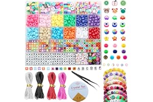 LMYKH 810 Perline Colorate Da Infilare - Grande Foro Con Perle Di Alfabeto, Frutta per Bricolage, Gioielli Fai Da Te, Braccialetti per Bambini