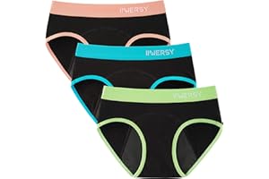 INNERSY dziewczęca bielizna bawełniana, majtki menstruacyjne, 3 szt.