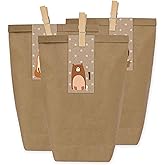 Calendrier de l'Avent à remplir 2021-24 pochettes cadeaux et 24 autocollants et pinces à chiffres - motif animaux de la forêt