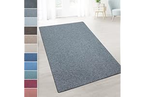 ‎CASA PURA casa pura Teppich Läufer London - Meterware - Teppichläufer für Wohnzimmer, Flur, Küche - Flacher Schlingenflor (Dunkelgrau - 100x250 cm)