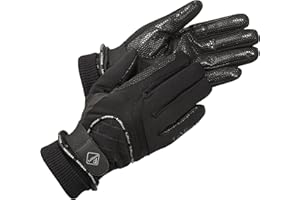 LeMieux Unisex Waterproof Lite Riding Gloves in Black - Flexible - Thermal Insulation