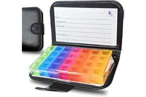 ONE HEAL Pilulier Semainier FRANCAIS 7 jours | Mensuel Matin Midi Soir Nuit | Medicament pour jour de semaine | hebdomadaire Grande capacité | Arc-en-ciel | Ideal Voyage Homme Femme