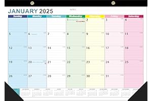 MLJTOYO Calendario 2025-2026,12"x17”,A3 grande calendario da parete 2025 Family Planner,18 mesi 2025 calendario mese per mese, 2025 2026 calendario da parete da gennaio2025-giugno 2026 con adesivi a colori