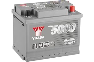 Yuasa YBX5027 12V 65Ah 640A srebrny akumulator o wysokiej wydajności