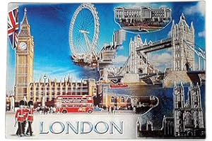 thomas benacci London Photo Collage Decorative Magnet - Blue Sky/Landmarks/UK Souvenir