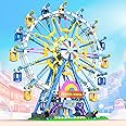2025 Newly Upgrade Ferris Wheel Building Set with Fairy Light, Two-Way Rotating Ferris Wheel Building Blocks Set of 813 PCS, Amusement Park Model Kit for Kids Ages 8+, Ideas Gift for Boys and Girls