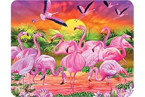 3D LiveLife Magnet - Flamingo Lingo from Deluxebase. Lenticular 3D Zoo Fridge Magnet. Magnetic decor for kids and adults with artwork licensed from renowned artist, Michael Searle