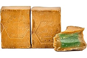 Carenesse Oryginalne mydło "Aleppo" 2 x 200 g, 55% oleju laurowego i 45% oliwy z oliwek, mydło do włosów, mydło naturalne, ręcznie wykonane zgodnie ze starą recepturą i długim okresem dojrzewania