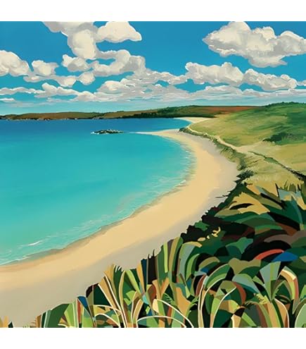 Birthday/Blank Greeting Card For Him/Her - Male/Female - Seaside Scene - Artistic Coastal Design - General Card Suitable For Any Occasion - Made In The UK - Eco-Friendly - View #7