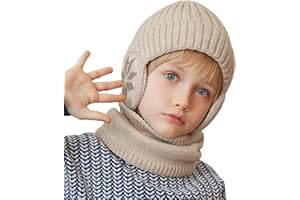 Cheerful Mario 3-8 Ans Packs Bonnet et écharpe Enfant Garçon Bonnet Avec Cache oreilles Chaud Cache cou Enfant