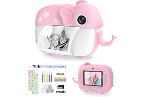 TIATUA Macchina Fotografica Bambini Istantanea, 20MP/1080P HD Videocamera, videocamera istantanea senza inchiostro con 32GB Scheda, Regalo per Bambini dai 3-12 Anni