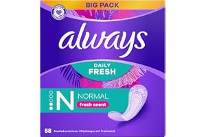 Always Dailies Normal Fresh & Protect trosskydd 58 st, som andas, är flexibla och bekväma samt har en absorberande kärna