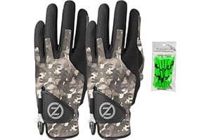 Zero Friction Herren-Golfhandschuh aus Synthetik, Kompressionspassform, universelle Passform, Einheitsgröße, 2 Stück