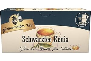 GOLDMÄNNCHEN TEE Goldmännchen Schwarzer Tee Kenia, Schwarztee, Keniatee, Teegetränk, 20 Jumbo-Teebeutel, X03182