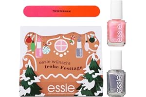 ‎ESSIE essie 2024 (3-teilig) – Nagellack-Set mit feel the fizzle & geek chic & Tweezerman Nagelfeile, 1 Stk
