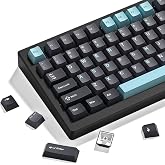 dagaladoo PBT Keycaps,Grey/Dark Blue keycaps 60% 65% 100%, Japanese Style Custom Keycap, ISA Profile Keyboard Key Caps for 60