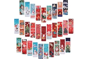 JIANTA Magnetische Lesezeichen, 30 Stück Magnetische Lesezeichen Weihnachten, Magnet Seiten Markierungen, Magnetic Bookmarks Magnetische Seitenclips für Kinder, Schule, Schreibwaren, Buchlesen
