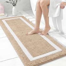Herzbach Home Tappetino Da Bagno Premium Purra 50x70 Cm - 100% Cotone Extra Morbido, Colore Beige. Assorbente E Di Qualità.
