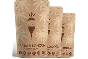 Ruut Farina di manioca dal Sud America | 3x1000g | Senza glutine, senza cereali, vegana, senza additivi | Adatta a uno stile di vita attivo e sportivo, paleo, AIP e low FODMAP