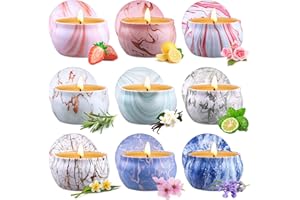 ‎KIYTARBOO Duftkerzen Geschenke, 9 Stück Aromatherapie Kerzen Set für Frauen, Sojawachs Kerzenset, Tragbare Reisekerzen, Kleine Geschenkset für Muttertag,Weihnachten,Geburtstag, Valentinstag, Bad, Yoga