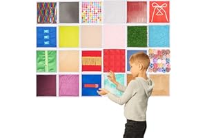 ODOXIA Tappetini Sensoriali | Pannelli Sensoriali Per Bambini | Oggetti Indispensabili Per La Camera Sensoriale | Accessori Per Bambini Con Esigenze Sensoriali | Tappetino Tattile | Sensory Wall | 24 Pz
