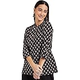 Amazon Brand - Myx Women's Cotton Straight Kurti (AW16VALST01CBlackXL)