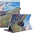 New iPad 9th/ 8th/ 7th Generation Case (10.2 inch) - 360 Degree Rotating Stand Smart Protective Cover, with Auto Sleep Wake Feature for Apple iPad 10.2 Inch 2021/2020/2019 (Beach)