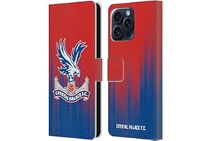 Head Case Designs Officially Licensed Crystal Palace FC Halftone Crest Leather Wallet Case Compatible With Apple iPhone 16 Pro Max
