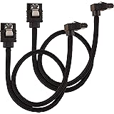 Corsair Cavo SATA Schermato Premium - SATA 6Gbps 30 cm, Connettore a 90°, Nero