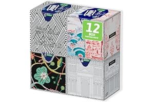 TEMPO Temps Light – Mouchoirs 3 plis – Boîte de 12 Box carrés de 60 mouchoirs (mélangé 3 graphiques Diesel)