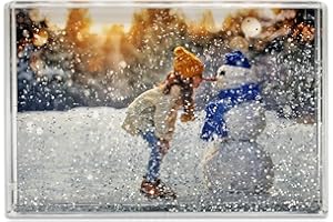 ADVENTA Glitter Photo Frame Block Clear Acrylic 4x6 - Glitter (Silver) Ideal Personalised Gifts, Stocking Fillers, Christmas Decorations and Home Décor