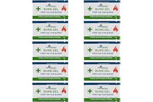 IndustraCare 10 Pack Sterile Compact 3.5g Burns/Scalds/Sunburn Sachet Blots Emergency First Aid Gel Rapid Treatment, Soothes & Cools